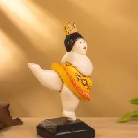 Фигурка на подставке &laquo;Балерина&raquo;, 13&times;8&times;21 см, дерево, оранжевая