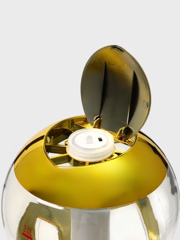 Башня пивная &laquo;Шар&raquo;, 3 л, ёмкость для льда, подсветка, пластик, золотистый