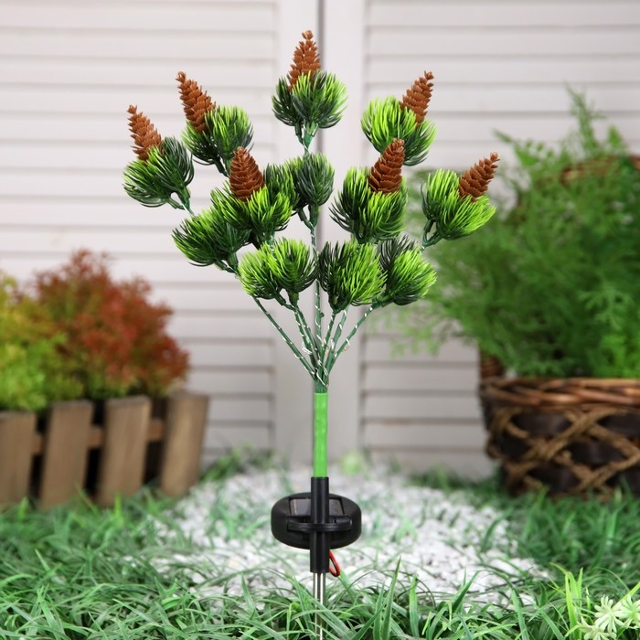 Садовый светильник на солнечной батарее &laquo;Можжевельник&raquo;, 75 см, 28 LED, свечение мульти