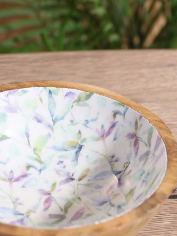 Миска "Оттенки сирени" дерево манго 17,5х17,5х6,5 см