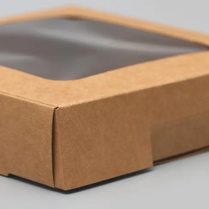 Коробка самосборная, крафт, 13&times;13&times;3 см