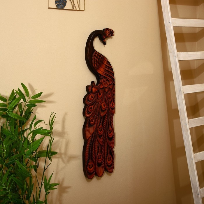 Панно настенное "Павлин" албезия 100 см