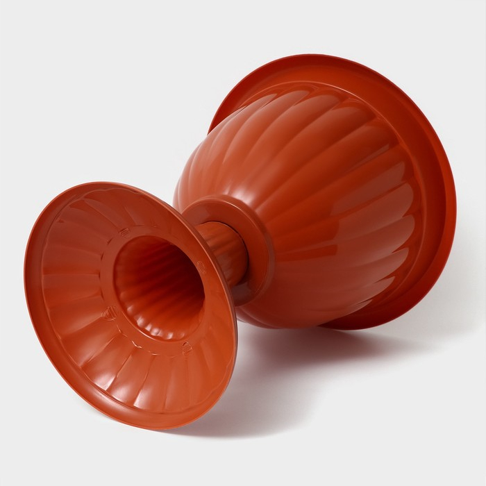 Кашпо уличное на ножке высокий &laquo;Жасмин&raquo;, 18 л, цвет коричневый