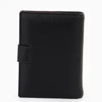 Портмоне мужское на кнопке, 3 в 1, для автодокументов и паспорта, 2 отдела, для карт, для монет, цвет чёрный/кофе