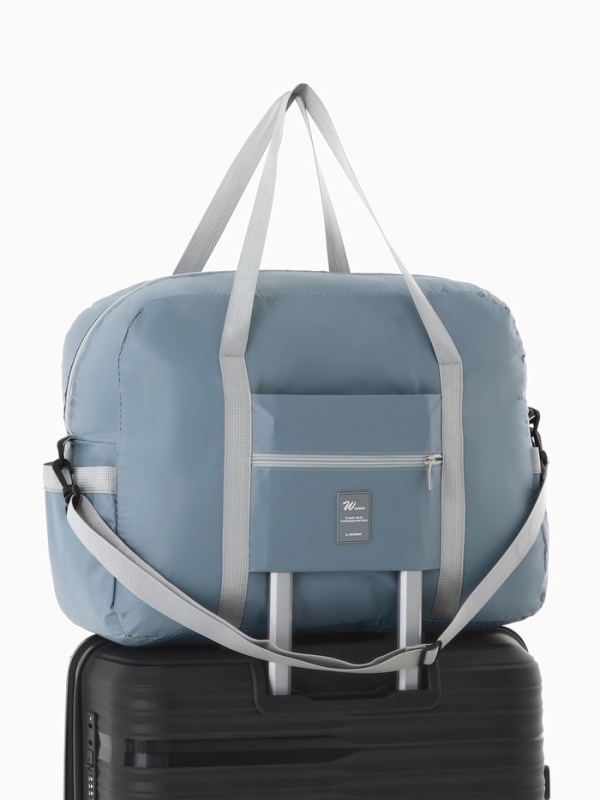 Сумка дорожная на молнии, серая