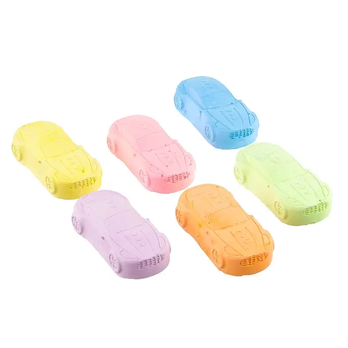 Мелки цветные для рисования на асфальте &laquo;Машинка&raquo;, 6 цветов, фасовка по 30 шт