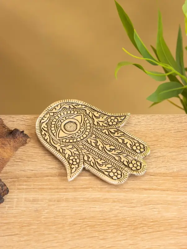 Подставка под благовония " Рука Фатимы" алюминий 13х10 см