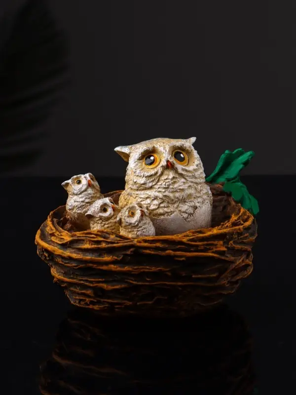 Фигура "Совушки в гнезде" 7.5х10х9.2 см