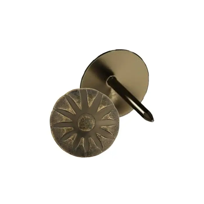 Гвозди ТУНДРА, декоративные, обивочные, фактурные, 11&times;16 мм, бронза, фасовка 50 шт.