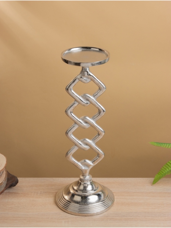 Подсвечник "Чейн" 15,5х15,5х41 см, алюминий