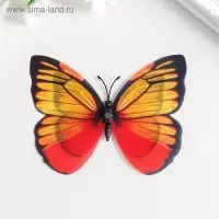Магнит пластик под ткань "Бабочки двойные крылья, блеск" МИКС 12х9,5 см
