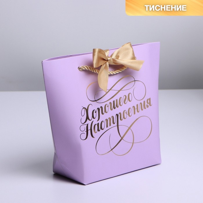 Пакет подарочный, упаковка, &laquo;Настроение&raquo;, 14 х 17 х 7 см