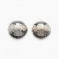 Клипсы &laquo;Тренд&raquo; объёмный круг, цвет серебро