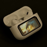 Наушники беспроводные TWS, дисплей, BT5.4, 30/500 мАч, с шумоподавлением, сенсор, белые