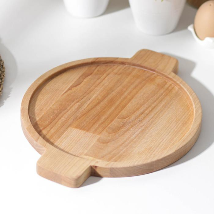 Подставка для сковороды Adelica, 30&times;24&times;1,8 см, внутренний диаметр 22 см, берёза