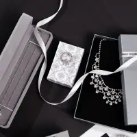 Коробочка подарочная под серьги/кулон/кольцо &laquo;Узоры графские&raquo;, 5&times;8, чёрно-белый, вставка чёрная