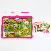 Игровой набор лабиринт &laquo;Радужная деревня&raquo;, маркерная доска , 2 &times; 36 &times; 27,5 см