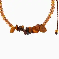 Браслет, длина 16 см, цв. коричневый