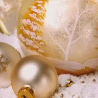 Пакет подарочный ламинированный "Золотые Новогодние игрушки", 18 х 23 х 10 см