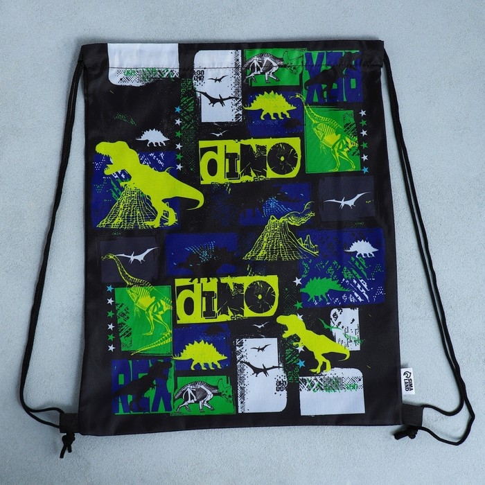 Мешок для обуви &laquo;Динотайм&raquo; болоньевый материал, 30&times;40 см