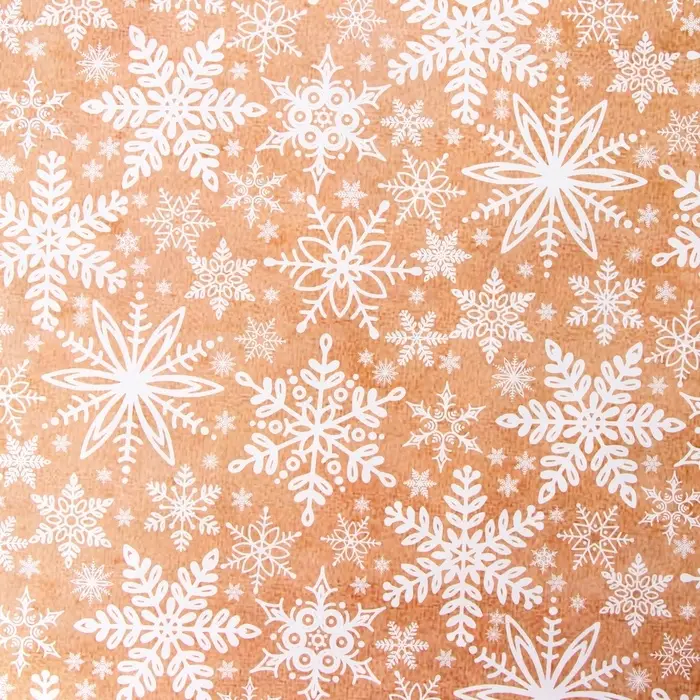 Бумага упаковочная новогодняя "Совушки", глянец, двусторонняя, 80 г/м2 , 70 х 100 см.