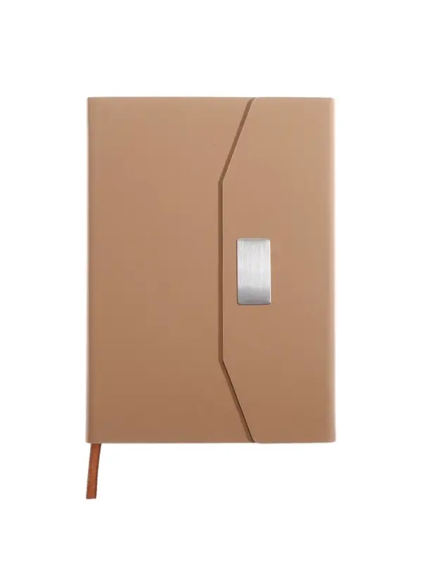 Ежедневник недатированный формат А5, с клапаном, 112л, линия, пвх, Бежевый