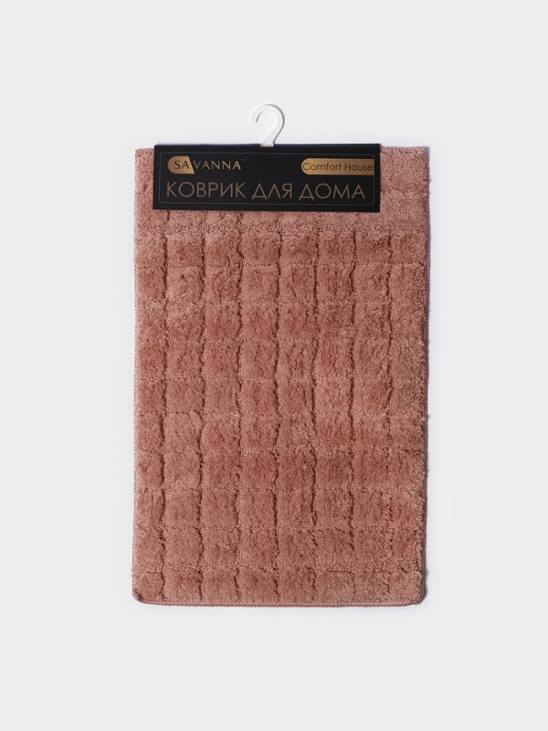 Коврик для ванной "Таормина" из микрофибры Savanna, 40х60 см, цвет пыльная роза
