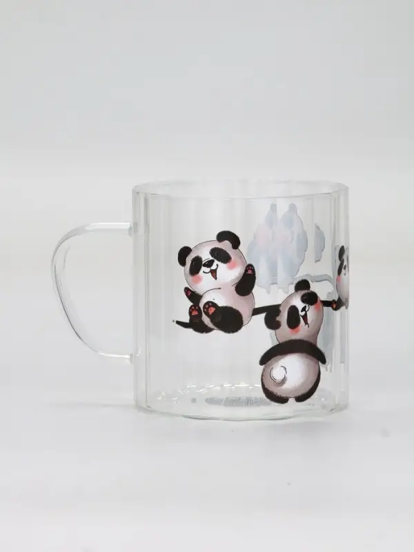 Кружка стеклянная &laquo;Панды&raquo;, 650 мл