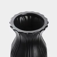 Ваза напольная керамика "Боливар" 61х15 см, чёрный