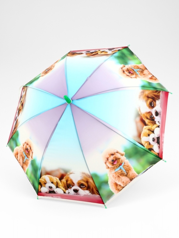 Зонт детский полуавтоматический &laquo;Милые зверюшки&raquo;, r=41см, со свистком, цвет МИКС