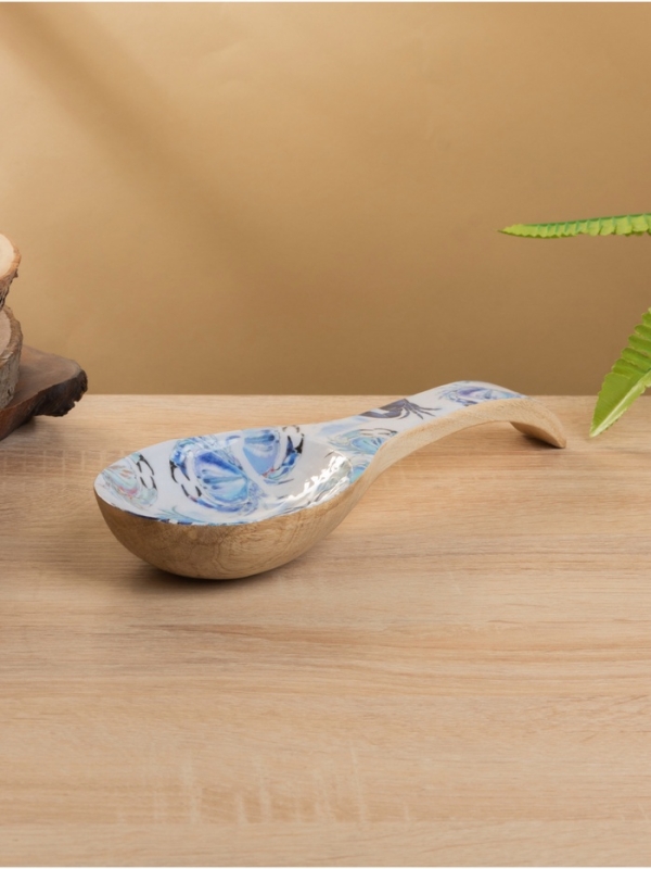 Подставка под ложку "Крабы" дерево манго 25,5х9х3,8 см