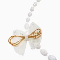 Бусы детские Выбражулька &laquo;Бант&raquo;, граненые бусины, 40 см, цвет белый