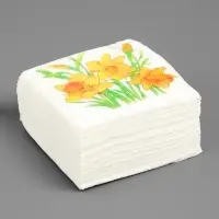 Салфетки бумажные Гармония цвета многоцветие "Нарциссы желтые", 24*24 см 50 листов