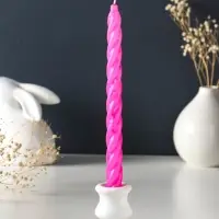 Свечи витые ароматизированные 1,9х24 см (набор 4 шт) 40 гр, 8 ч, французская ваниль