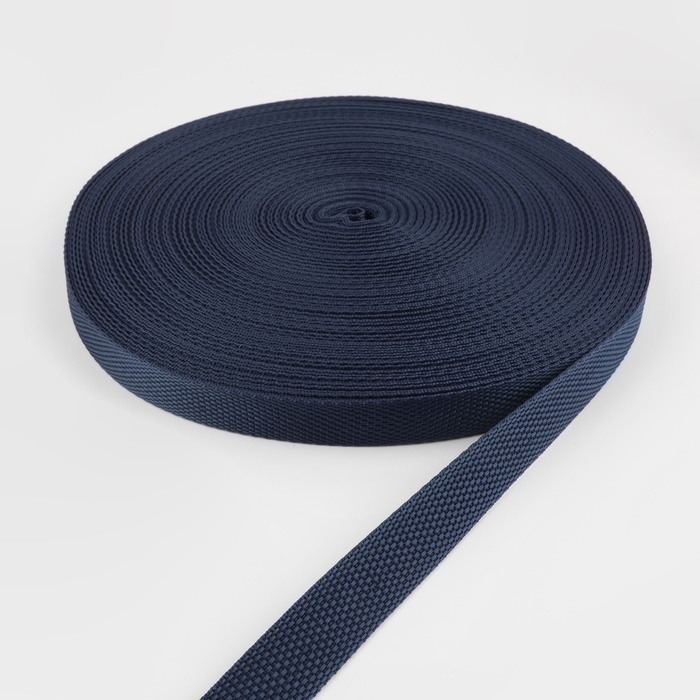 Стропа ременная, 20 мм, 50 &plusmn; 1 м, плотность 8,2 гр/м, цвет тёмно-синий №30
