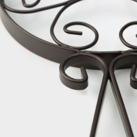 Подставка под горячее на ножках с ручкой Доляна &laquo;Сердца&raquo;, 25,5&times;16,3 см, цвет коричневый