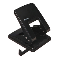 Дырокол металлический 40 листов, Berlingo, с линейкой, чёрный