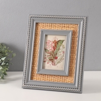 Фоторамка массив сосны 10х15 см "Плетёный кант эко" 2х25х30,6 см