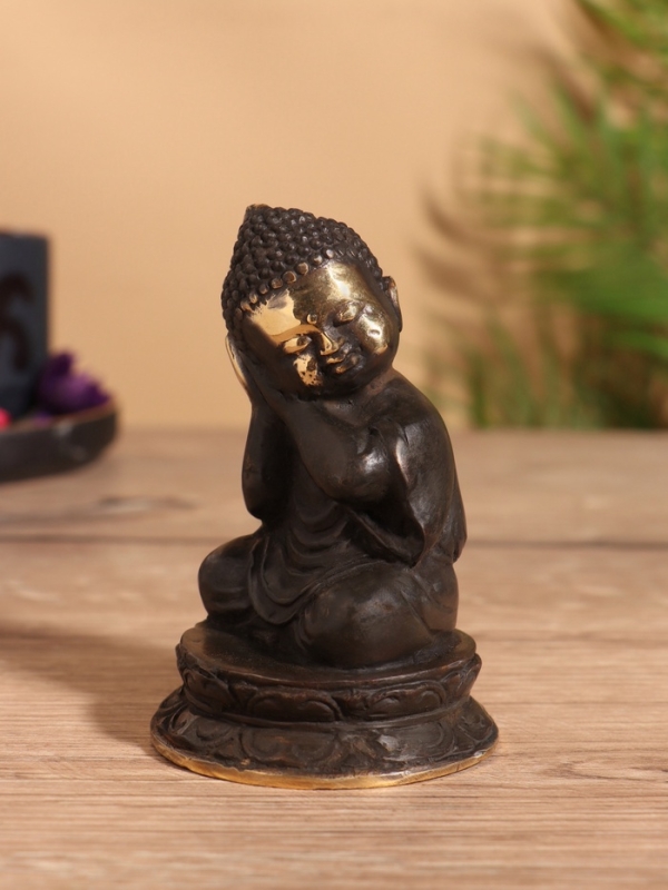 Сувенир бронза "Будда" 6х6х11 см