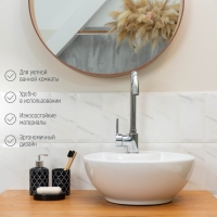 Набор аксессуаров для ванной комнаты Доляна &laquo;Марокко&raquo;, 3 предмета (мыльница, дозатор для мыла, стакан)