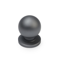 Ручка-кнопка CAPPIO RK146, d=20 мм, цвет графит, 8 шт.