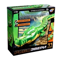 Животное &laquo;Аллигатор&raquo;, световые эффекты, работает от батареек, 11 деталей, цвет зелёный
