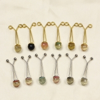 Зажим для платка &laquo;Хрусталь&raquo; шарик, цвет МИКС (неделимая фасовка 12 шт., цена за шт.)