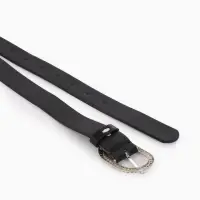 Ремень жен 05-01-02-01, Июнь2511, 2,9*0,3*110 см, винт, пряж металл, 1 прокол, черный