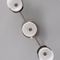 Люстра "Кипр" 3х40Вт Е27 латунь/черный 52х26х26см