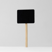 Меловой ценник на ножке &laquo;Флаг&raquo;, 10 шт. в наборе, 0,4&times;8&times;3,5 см, цвет чёрный