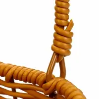 Корзина пластик 21 х 13 х 17 см, ручка13 см металл карскас коричневый