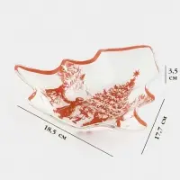 Блюдо сервирочоное ёлочка "Новогодние забавы" 17,7х18,5х3,5 см