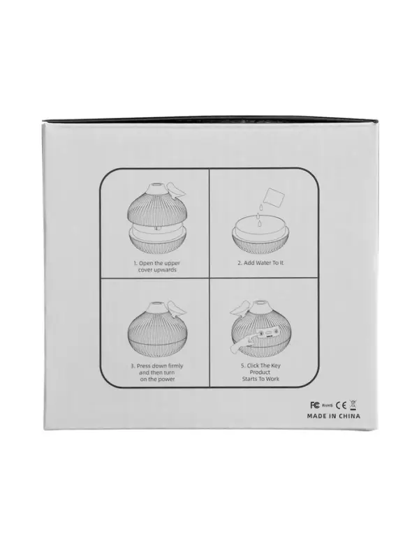 Увлажнитель воздуха HM-7, ультразвуковой, до 15 м&sup2;, 2 Вт, 300 мл, белый