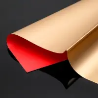 Пленка матовая двусторонняя 58&times;58&plusmn;5% см, красный, золотой